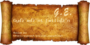 Gyémánt Emilián névjegykártya